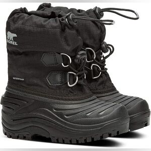 Sorel Super Trooper Black Winter Insulated Snow Kids Waterproof size 4 H16N10